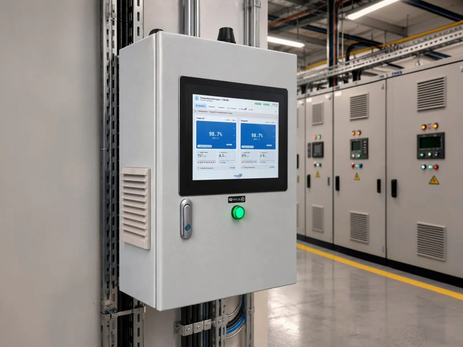 NBnano HMI Panel en la puerta del gabinete